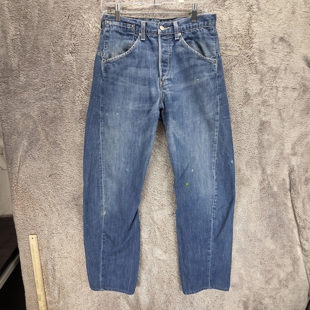 Vintage Levis Engineered Jeans Mens Blue Twisted Button Fly Med Wash Fits 29x30